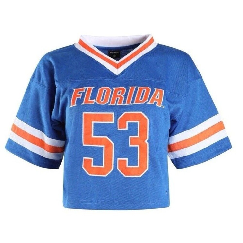 Hype and Vice Florida Football Jersey 53 Blue Orange White SZ S